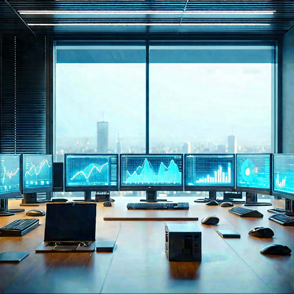 Financial technology in tech office
