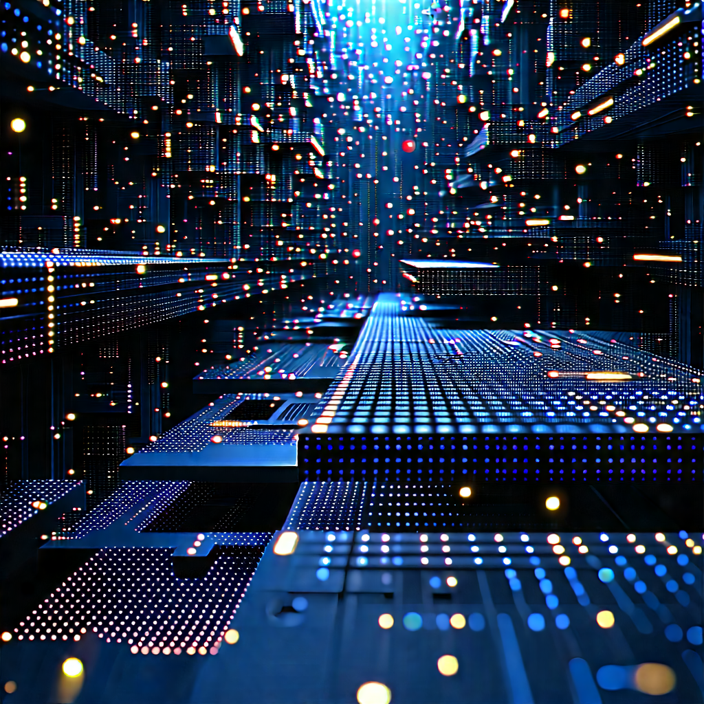 Close-up Of Sensor Array With Futuristic Scene