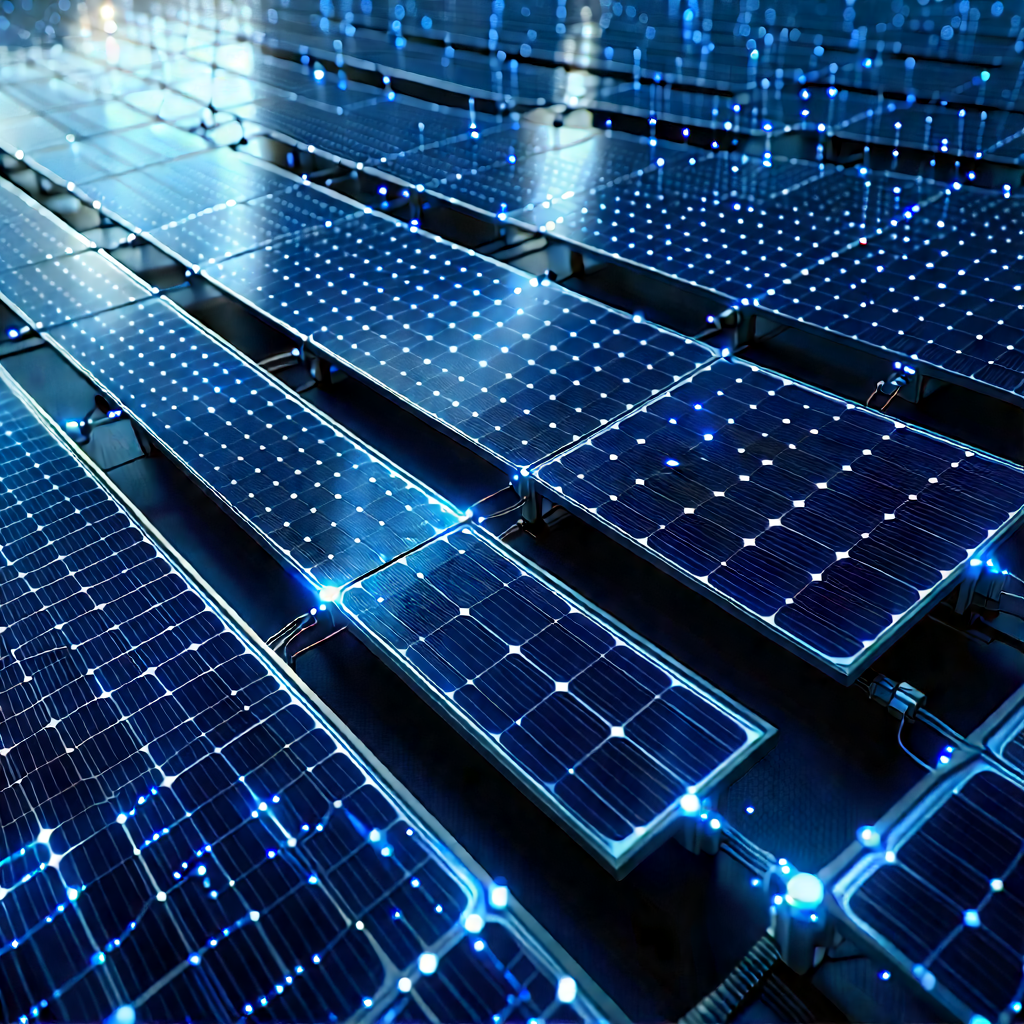 Solar Panel With Data Streams With Large Solar
