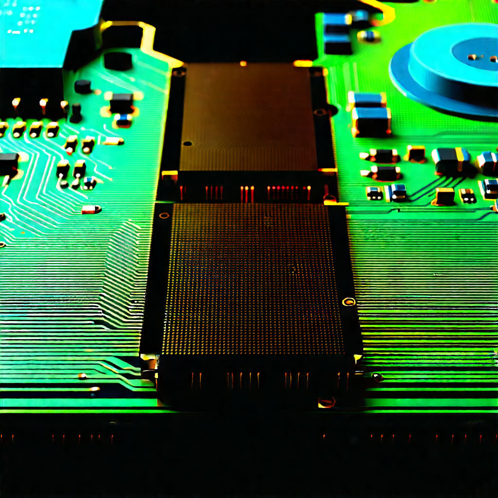 Close-up of electronic circuit