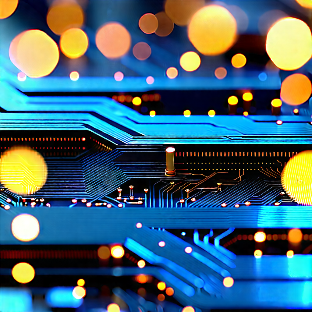 Close-up of electronic circuit