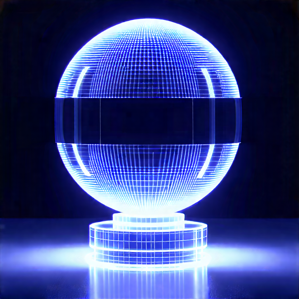 3d Printer With Holographic Projection With Large, Blue,