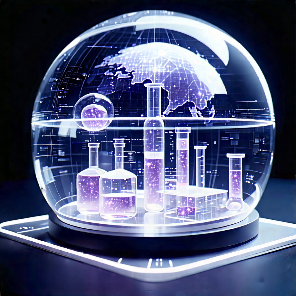 Futuristic research laboratory