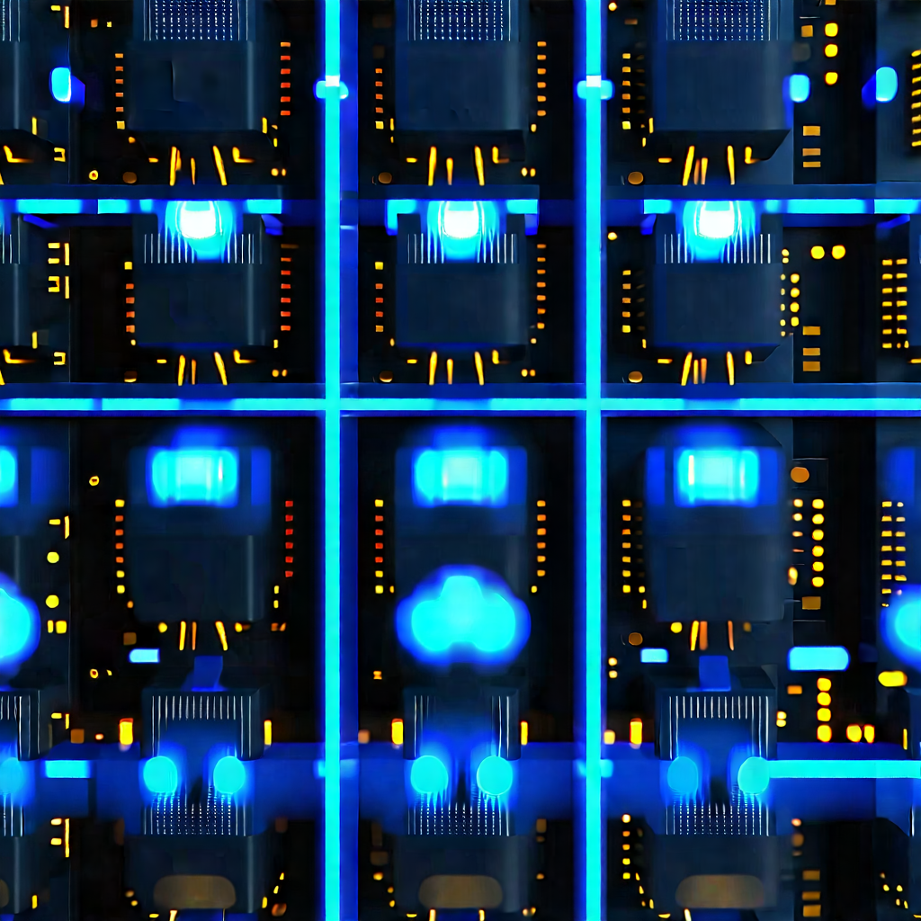Close-up of sensor array