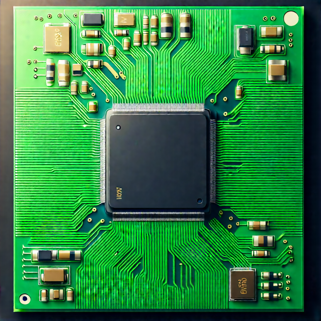 Close-up Of Microprocessor With Close-up Computer