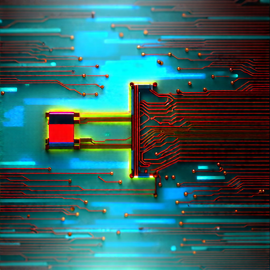 Close-up of electronic circuit