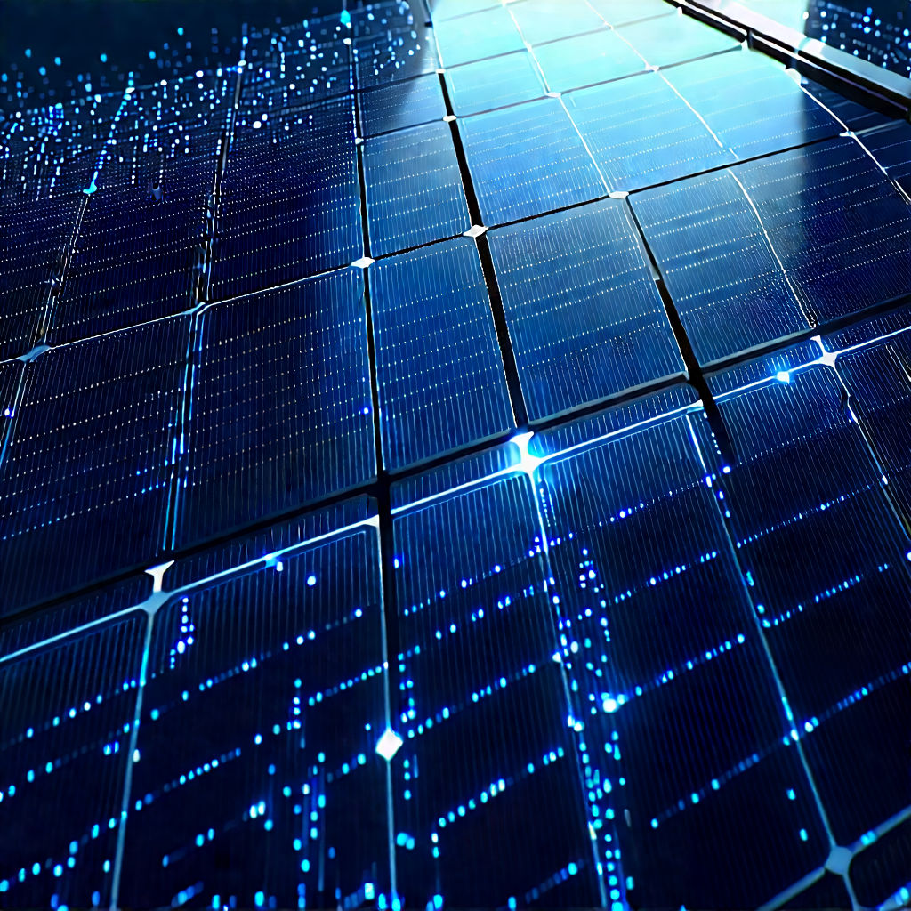 Solar panel with data streams