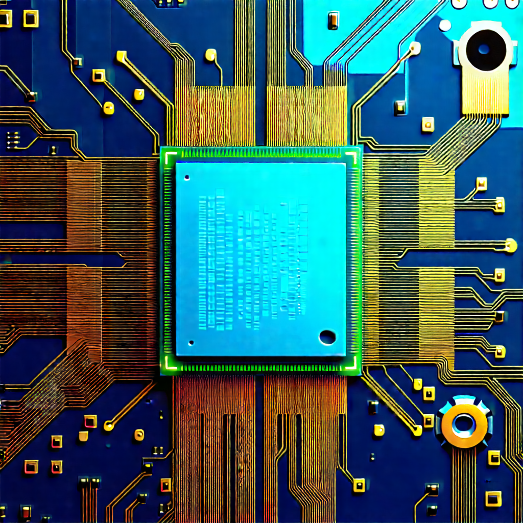 Close-up of microprocessor