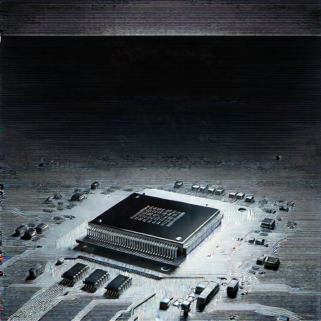 Close-up of microprocessor
