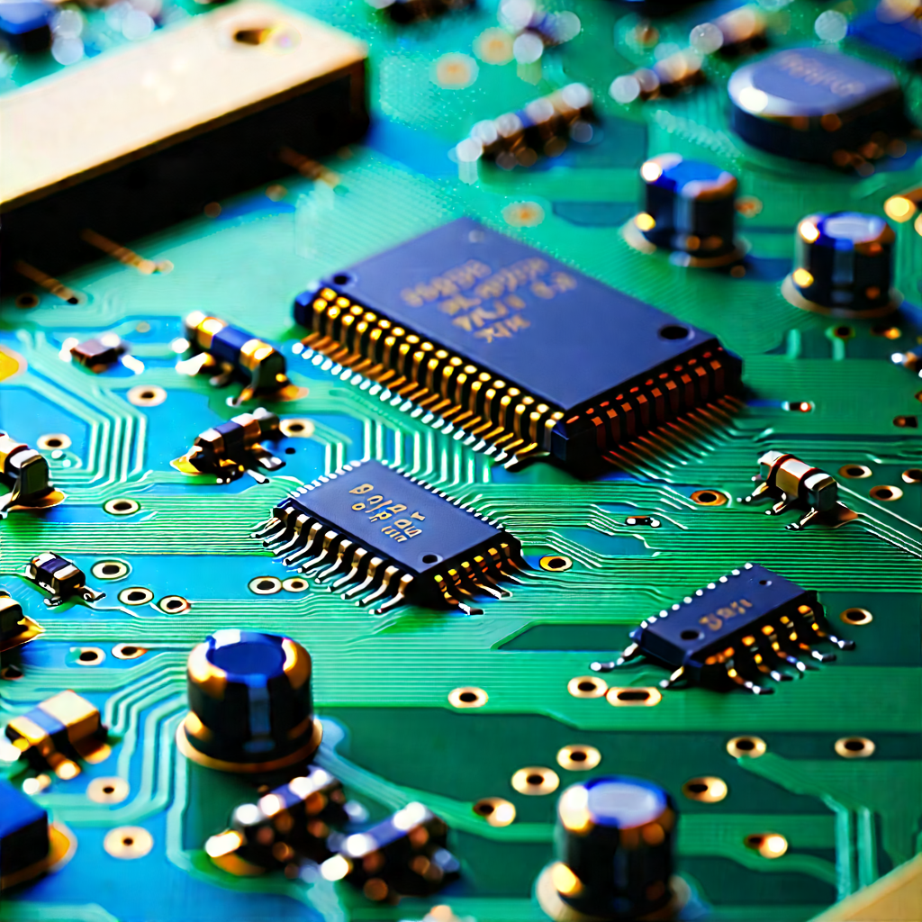 Close-up of electronic circuit