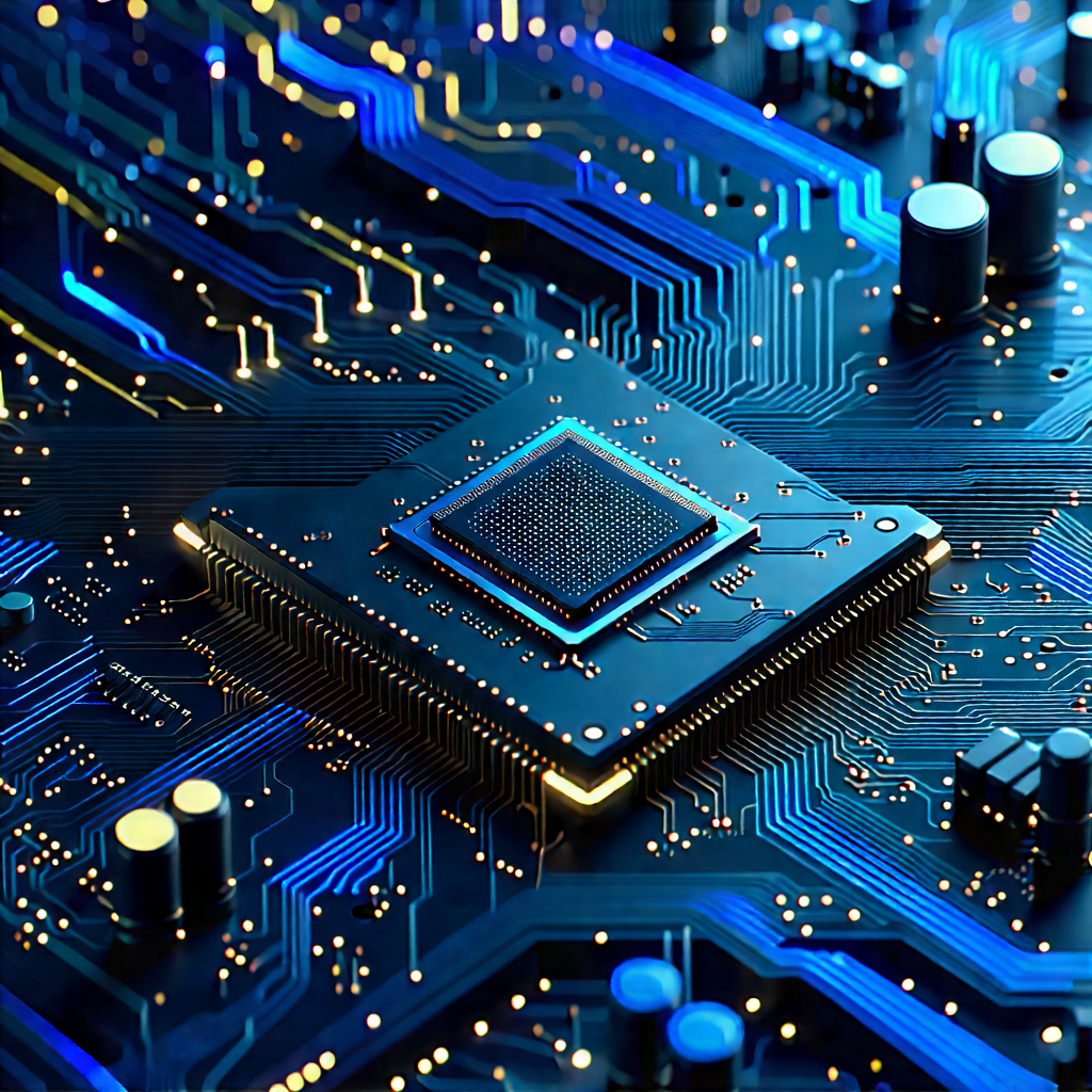 Close-up of electronic circuit
