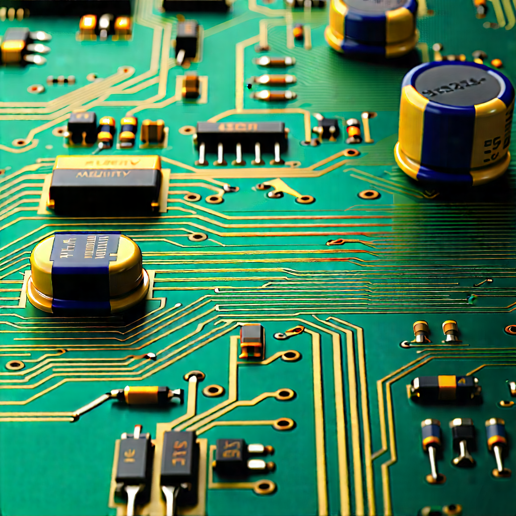 Close-up of electronic circuit