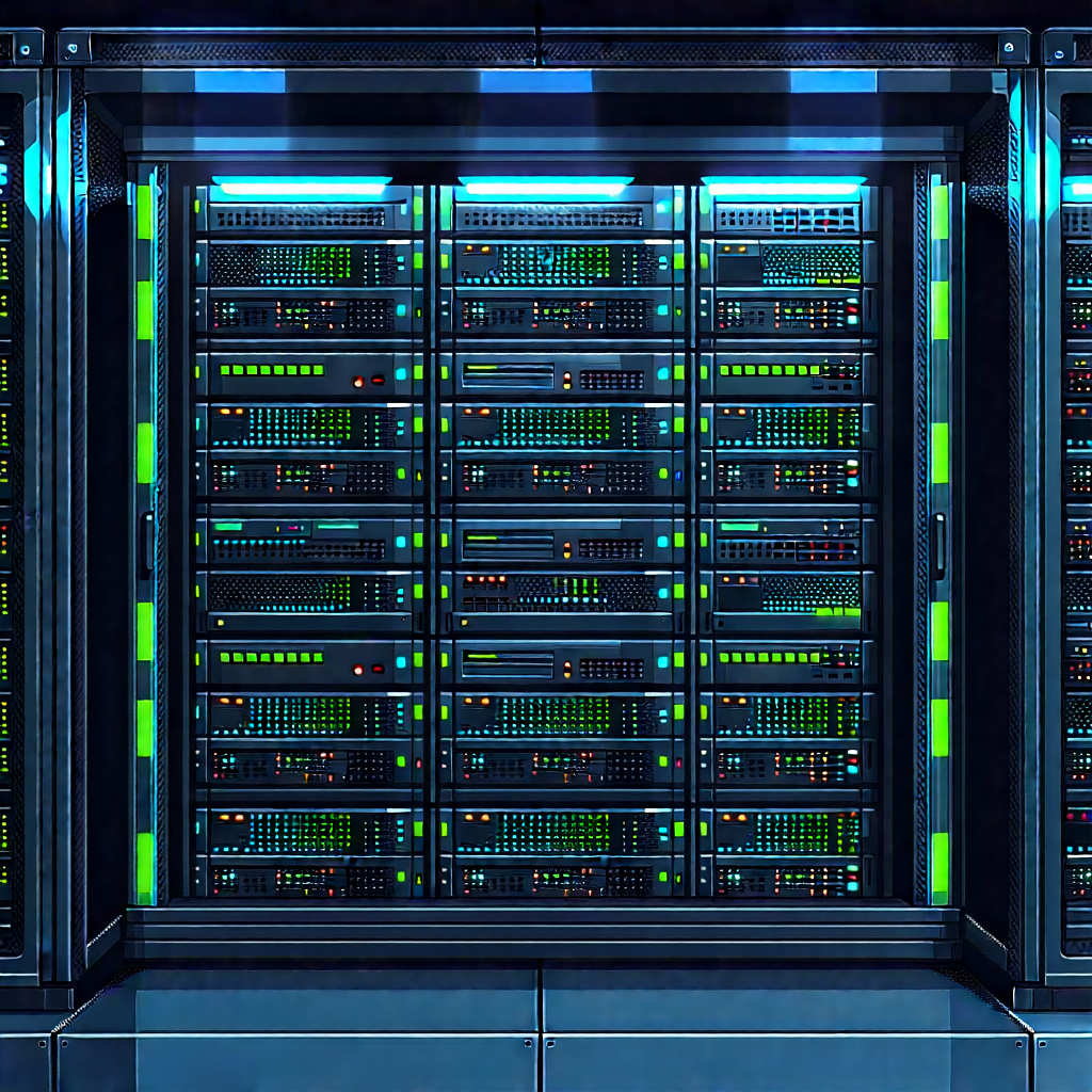 Server rack with digital particles