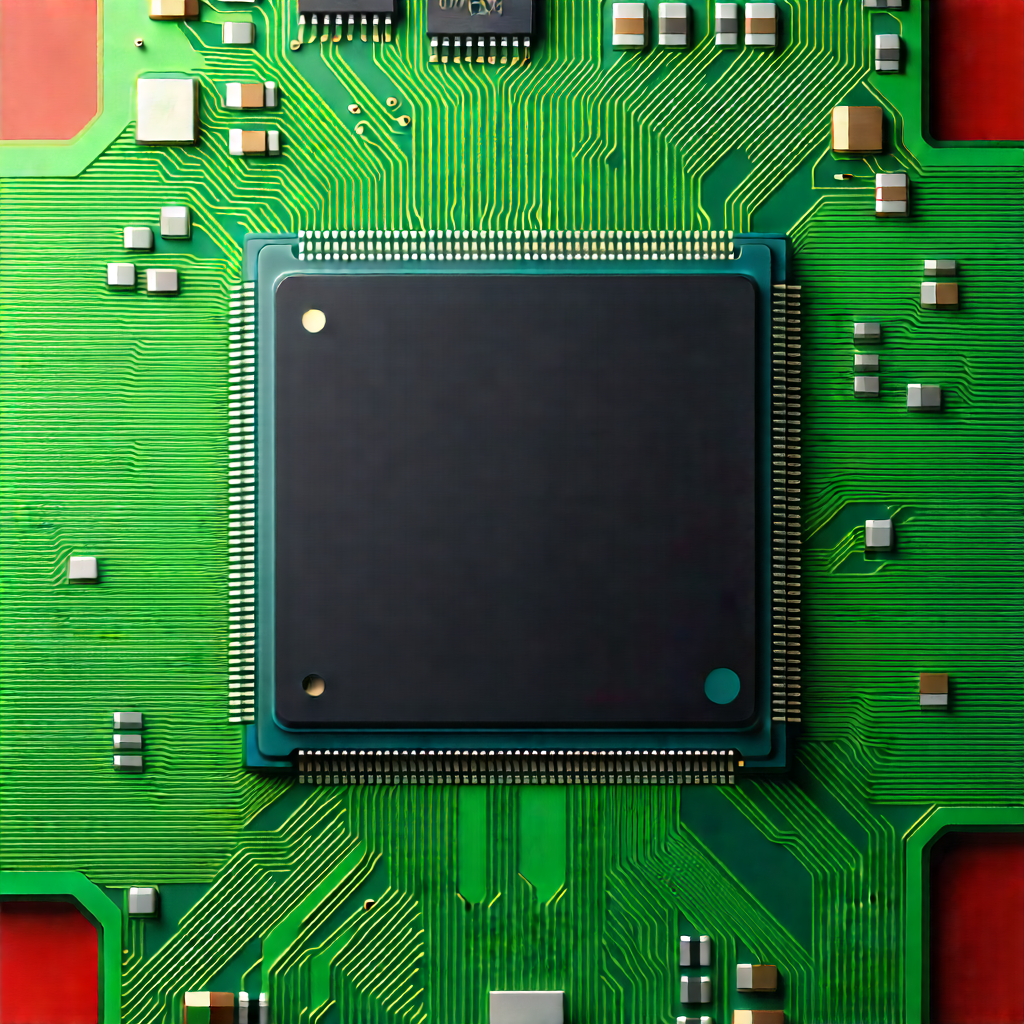 Close-up of microprocessor