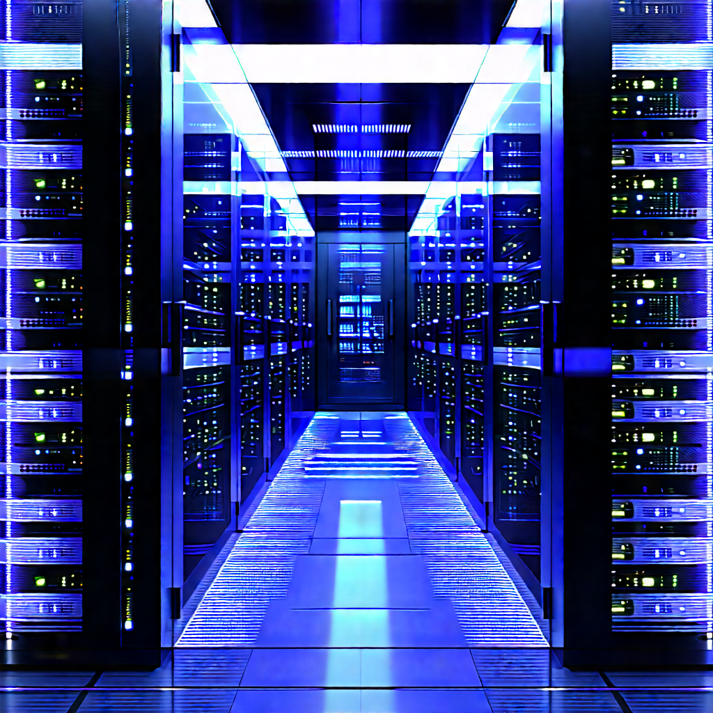 Futuristic Server Room With Image, There