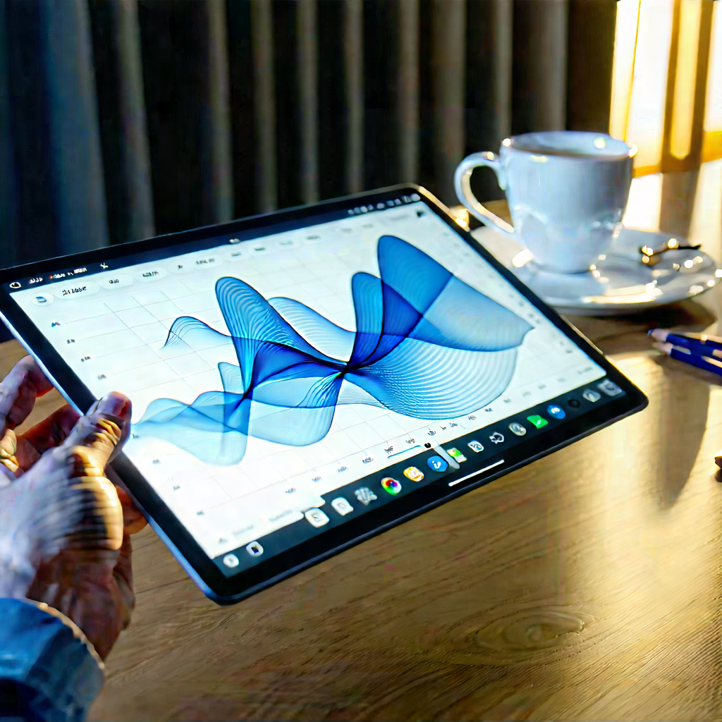 Tablet with data visualization
