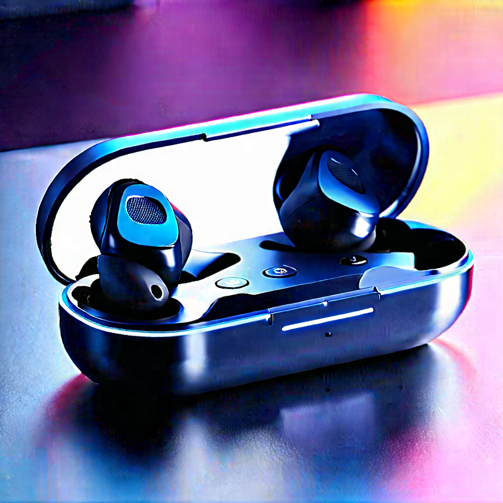 Wireless Earbuds With Digital Artwork With Pair Earphones