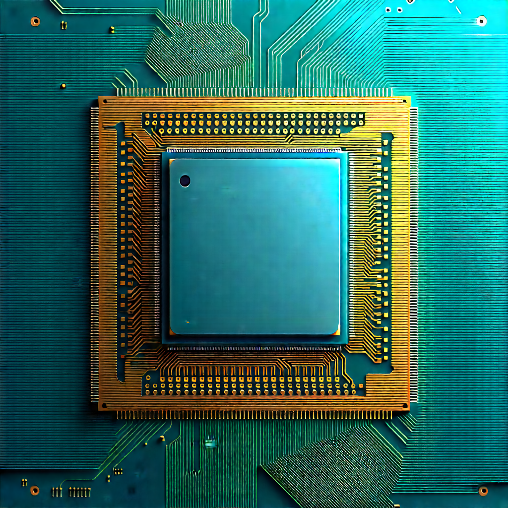 Close-up of microprocessor