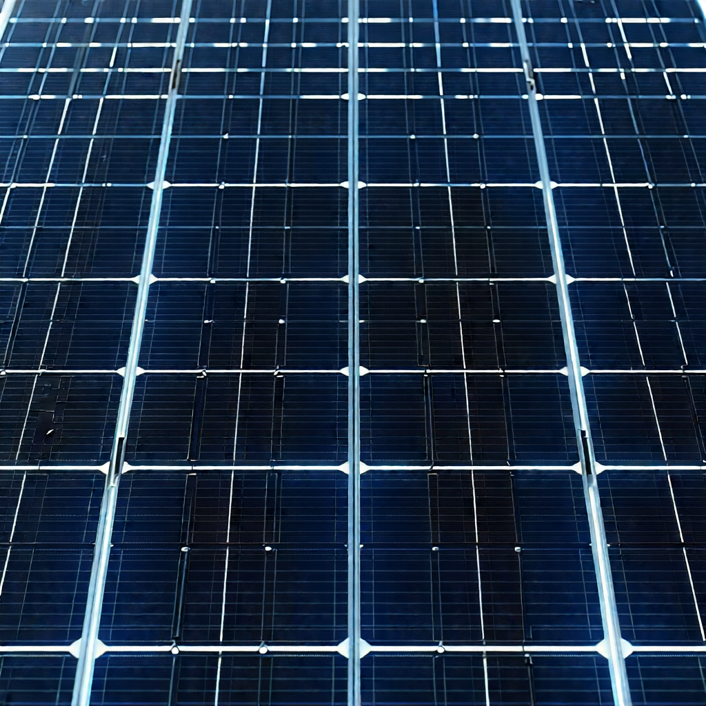 Solar Panel With Neon Accents With Large Solar