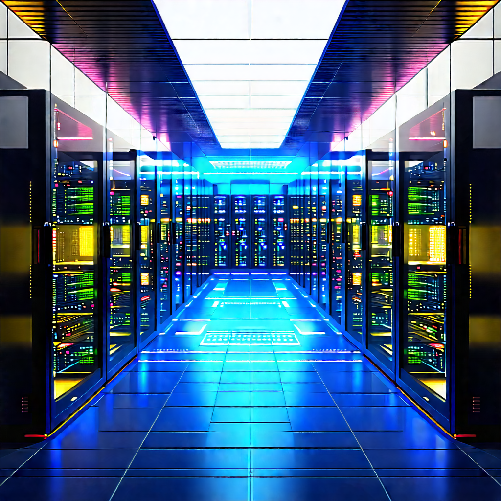 Futuristic server room