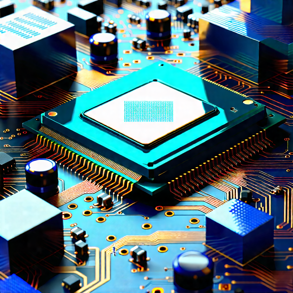 Close-up Of Electronic Circuit With Close-up Computer
