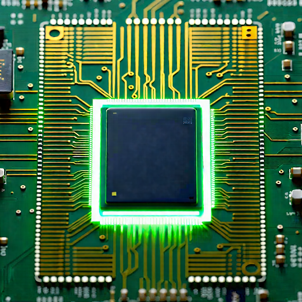 Close-up of microprocessor