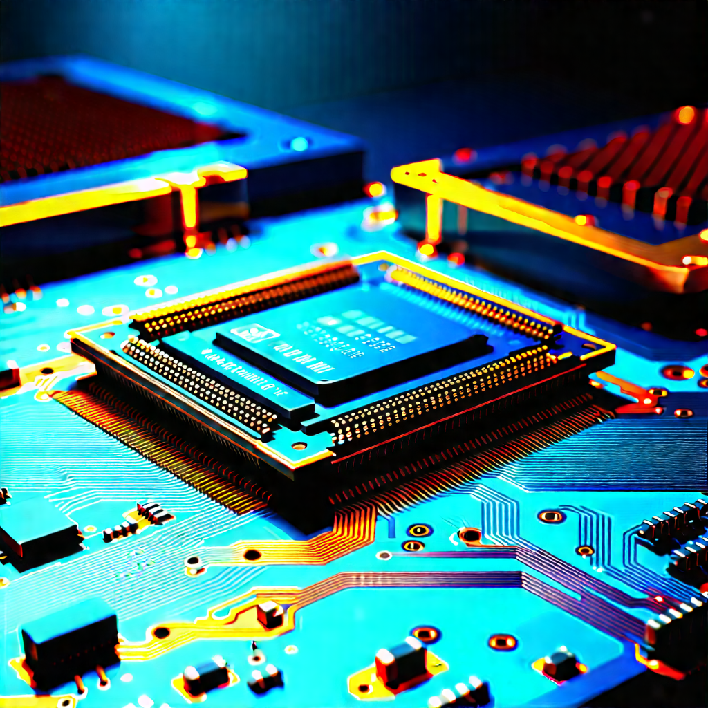 Close-up of microprocessor