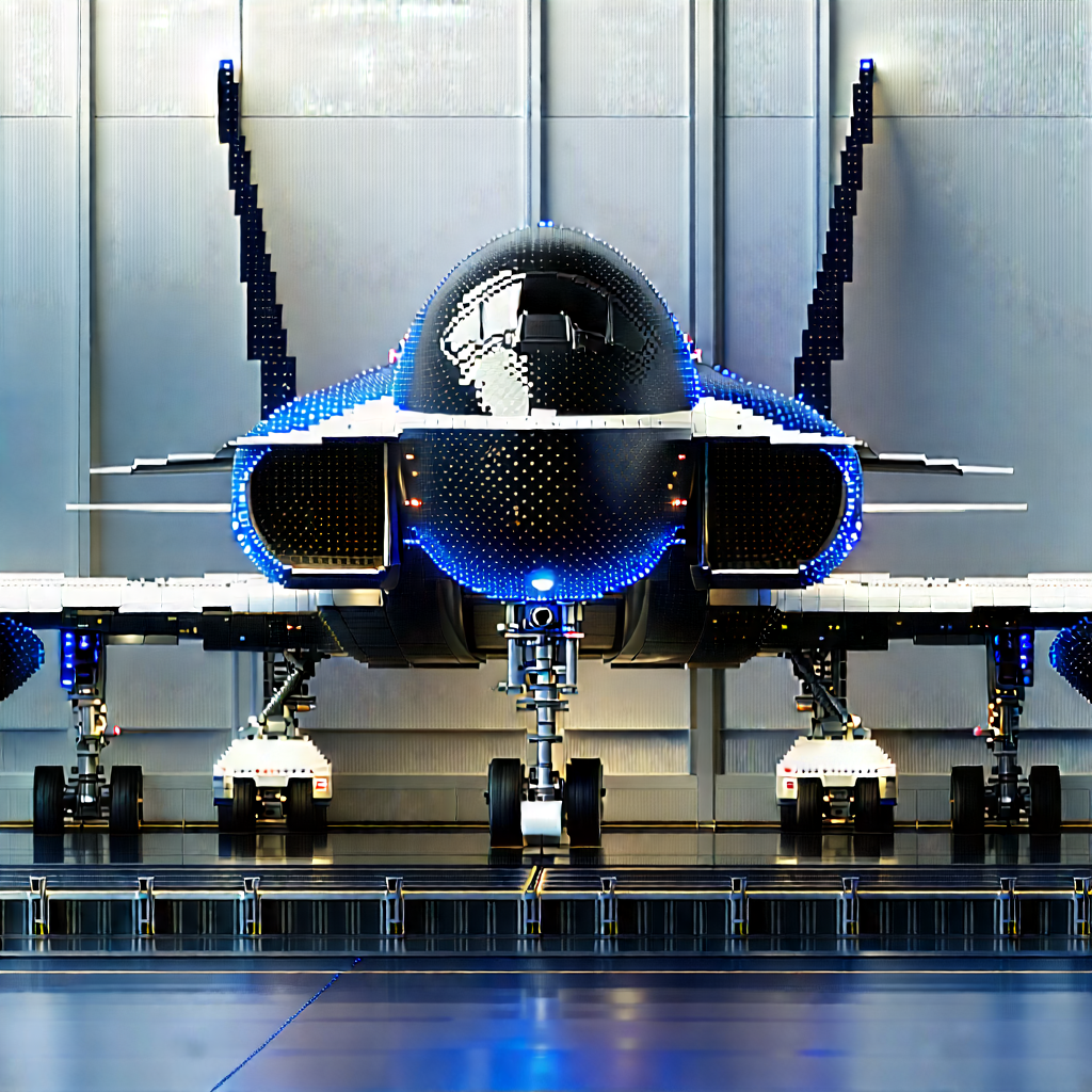 Aerospace Technology In Research Center With Blue Black