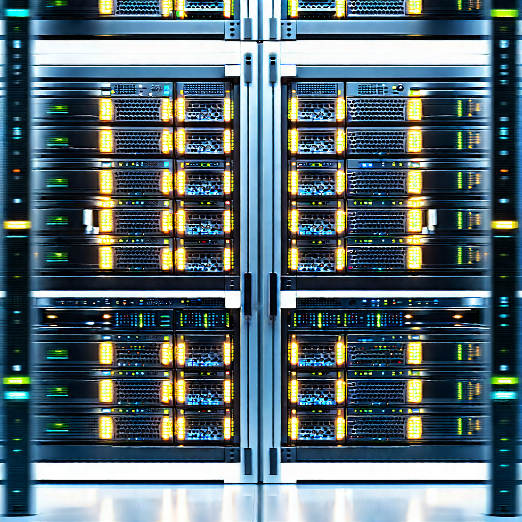 Server rack with digital particles