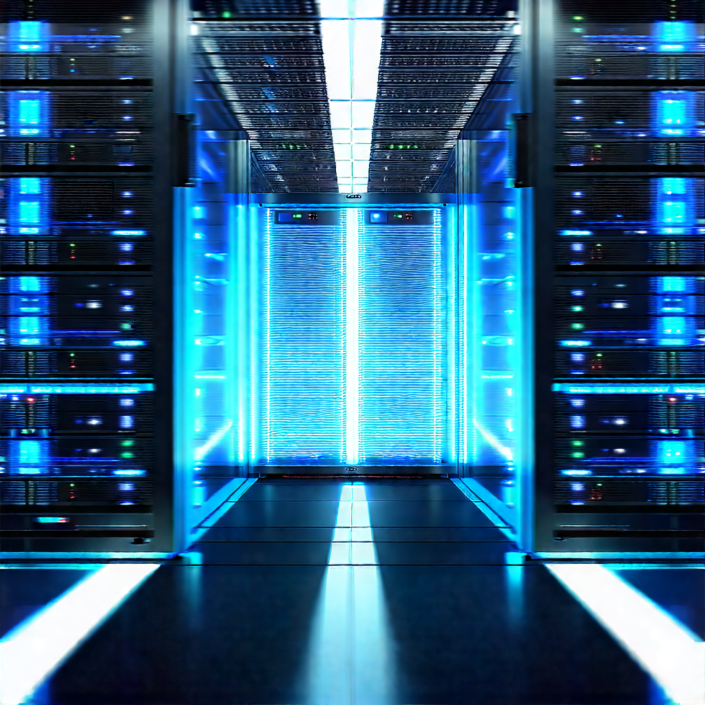 Server rack with holographic projection