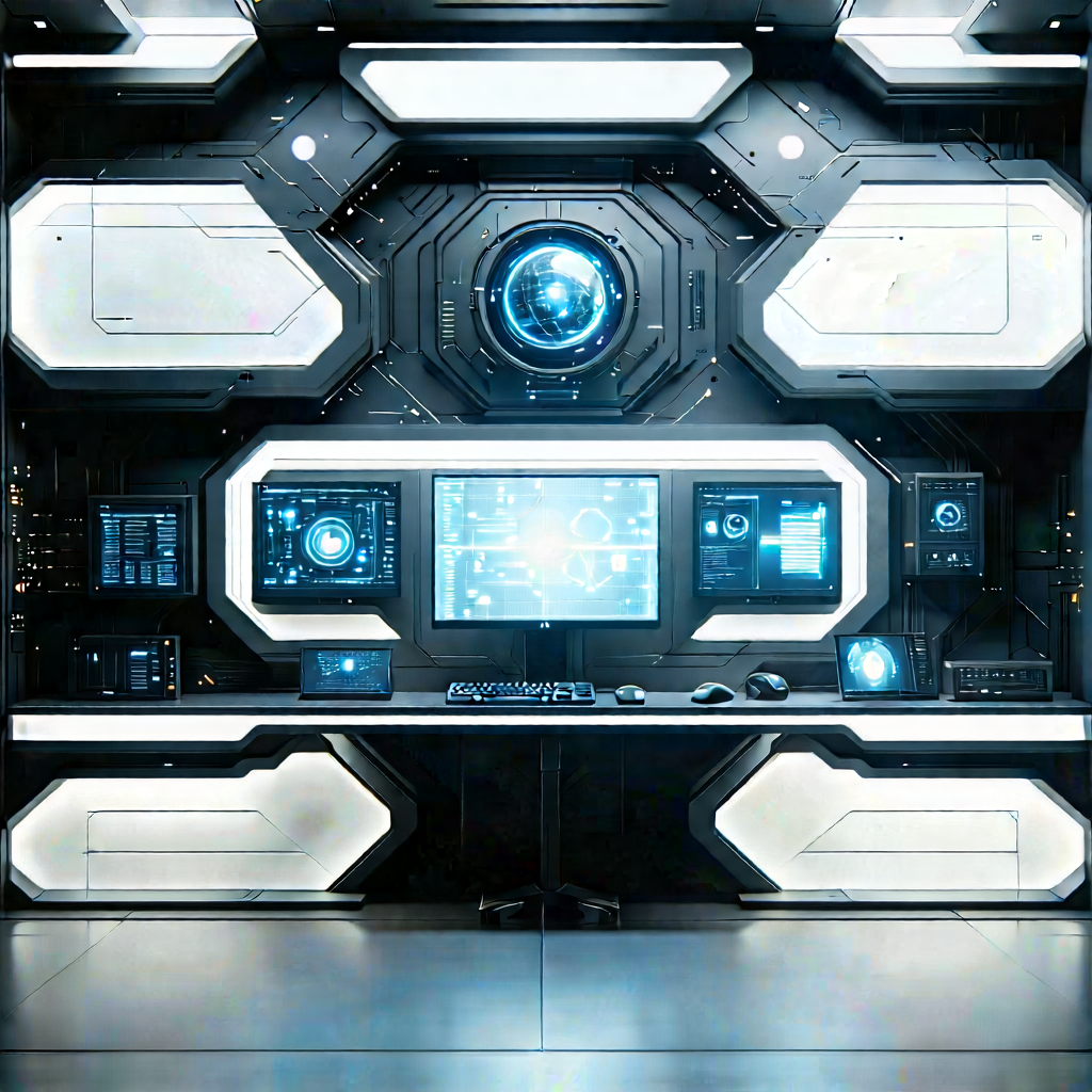 (futuristic:1.3) digital workspace