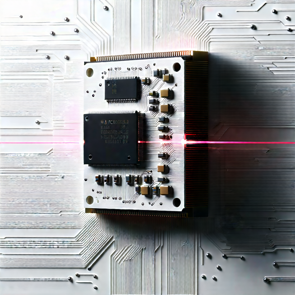 Microchip with laser scanning