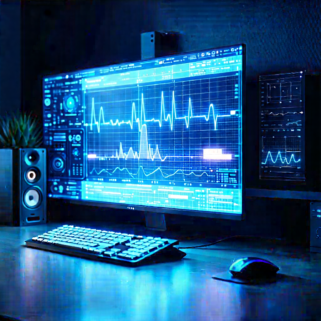 Healthcare Technology In Tech Office With Computer Monitor