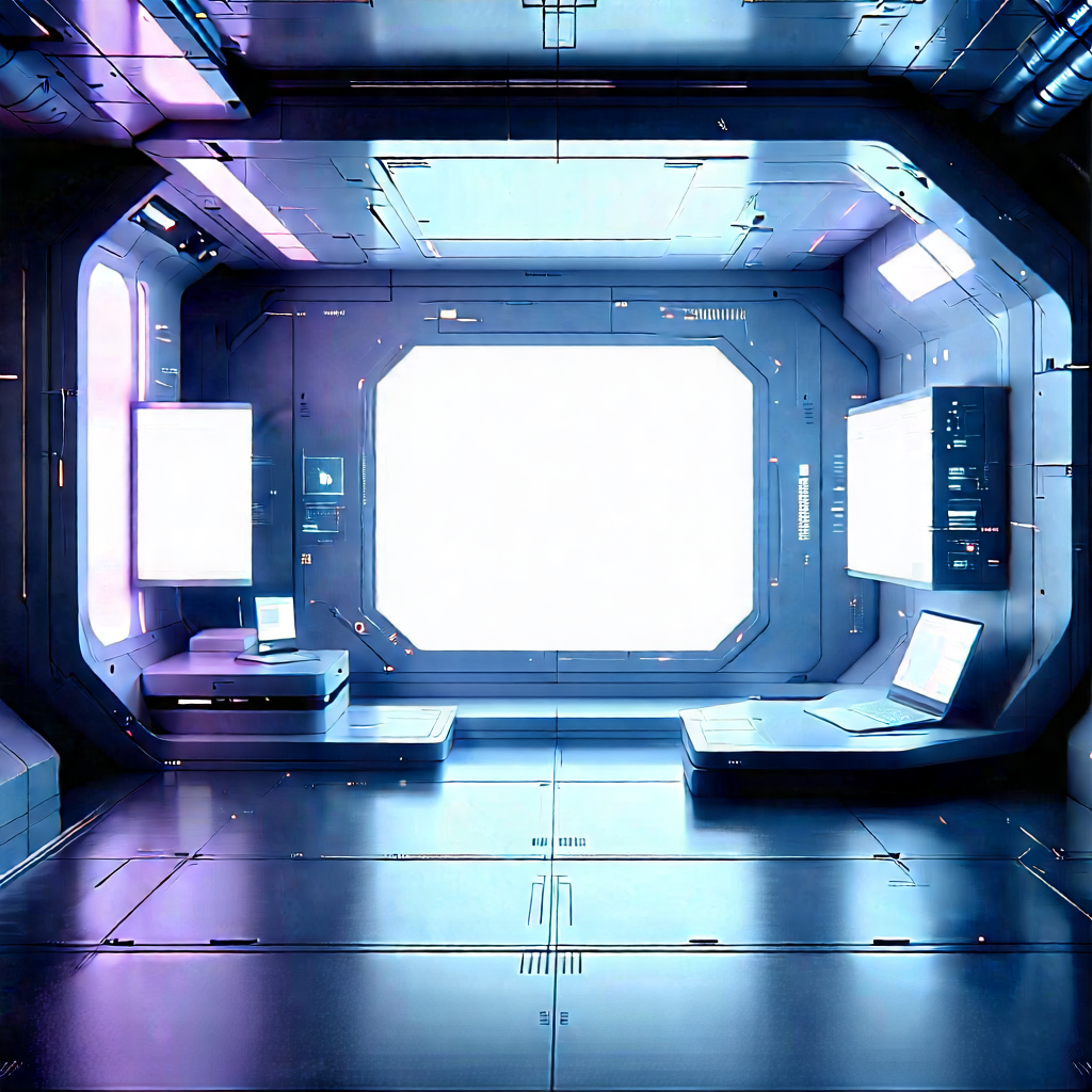 Futuristic Tech Startup Office With Image, There