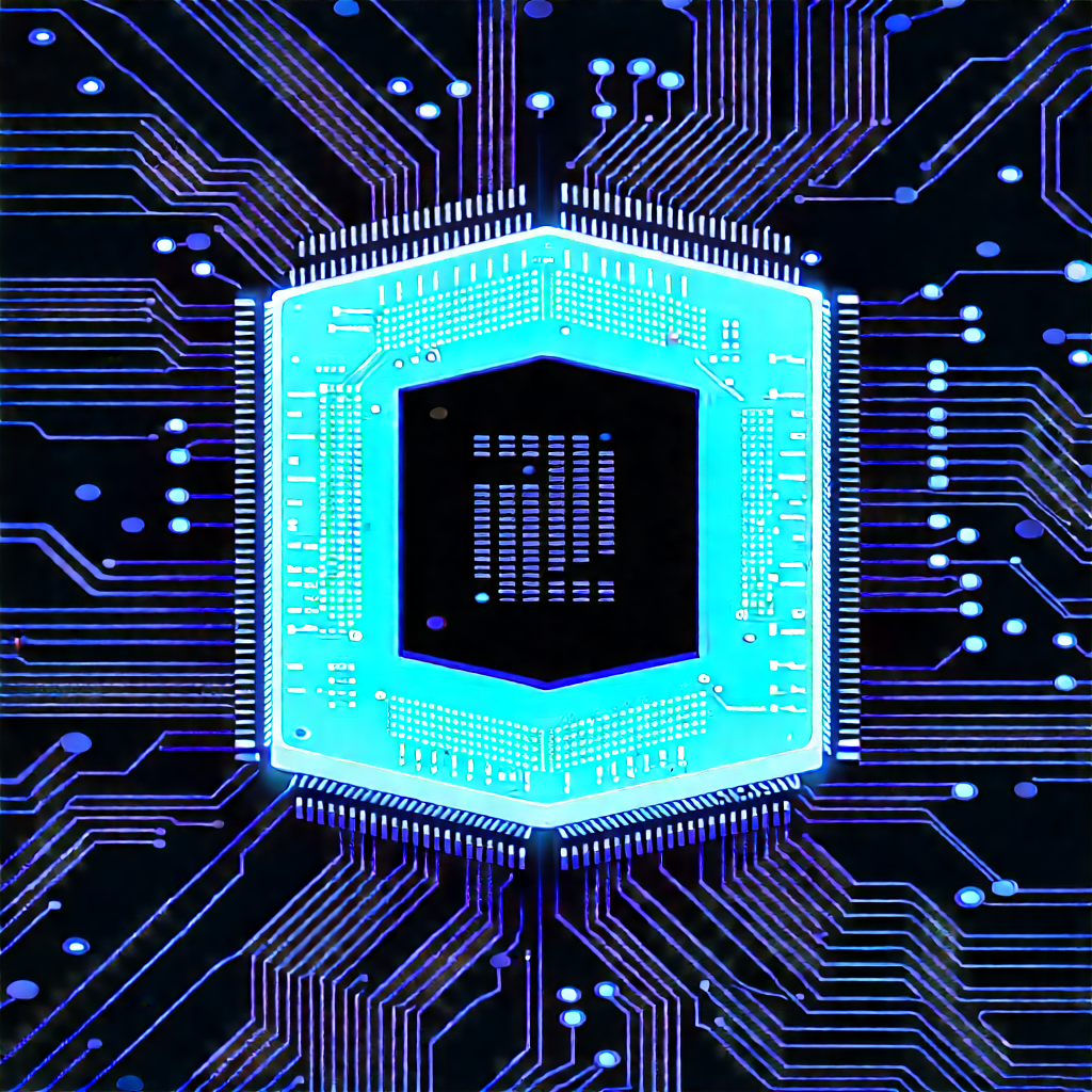 Close-up of microprocessor