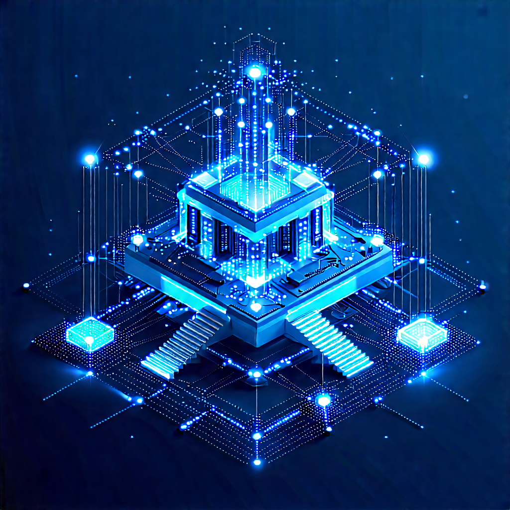 Blockchain Network Visualization With Image, There