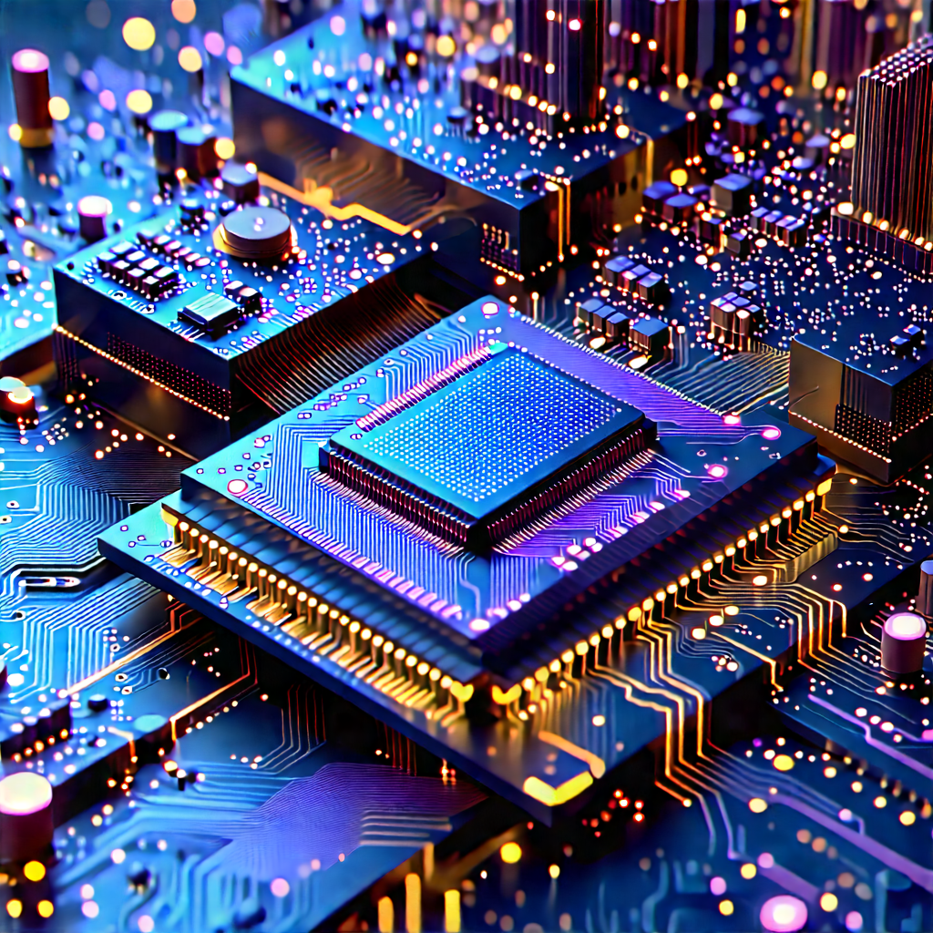 Circuit board with (digital:1.11) particles