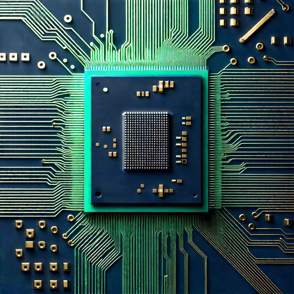 Close-up of microprocessor