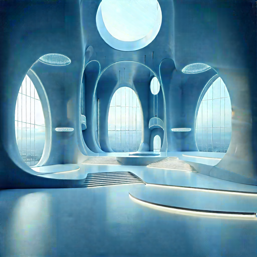 Futuristic Innovation Hub With Large, Modern