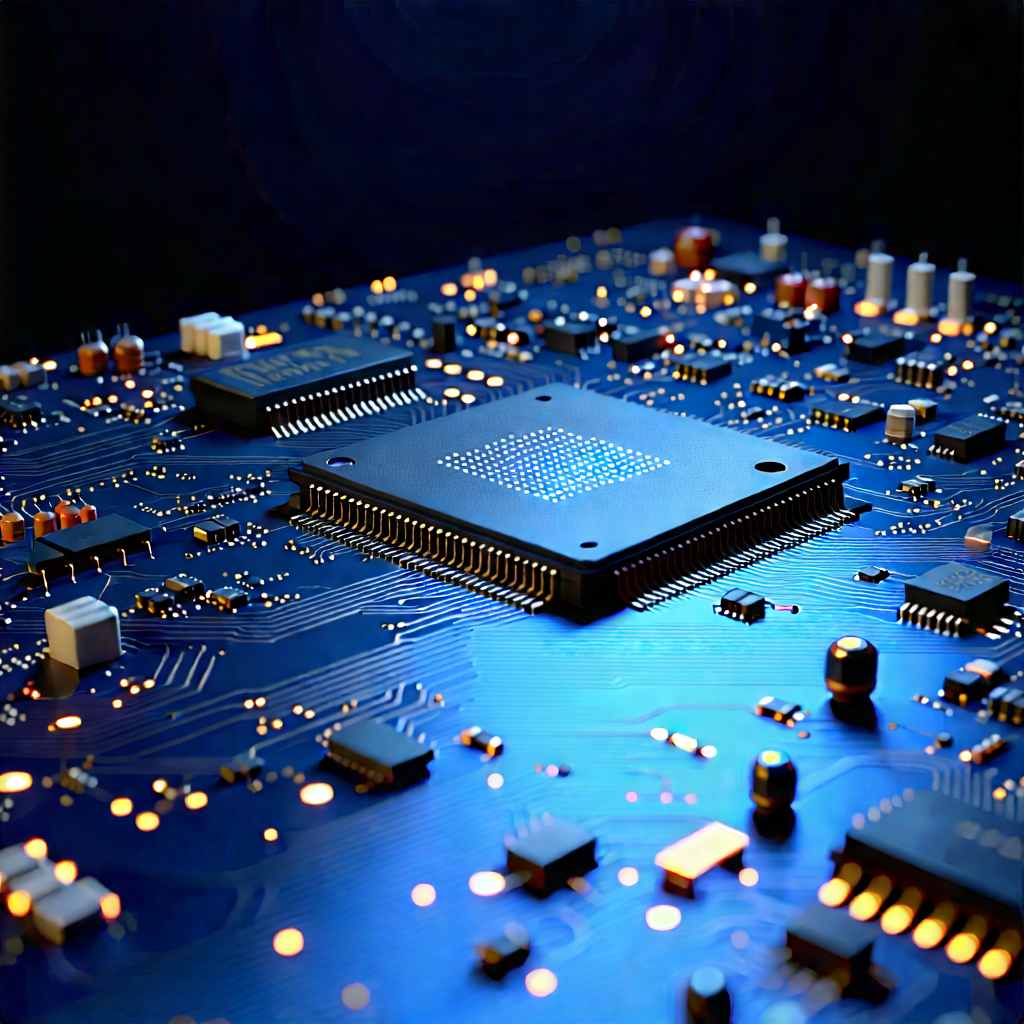 Close-up of electronic circuit