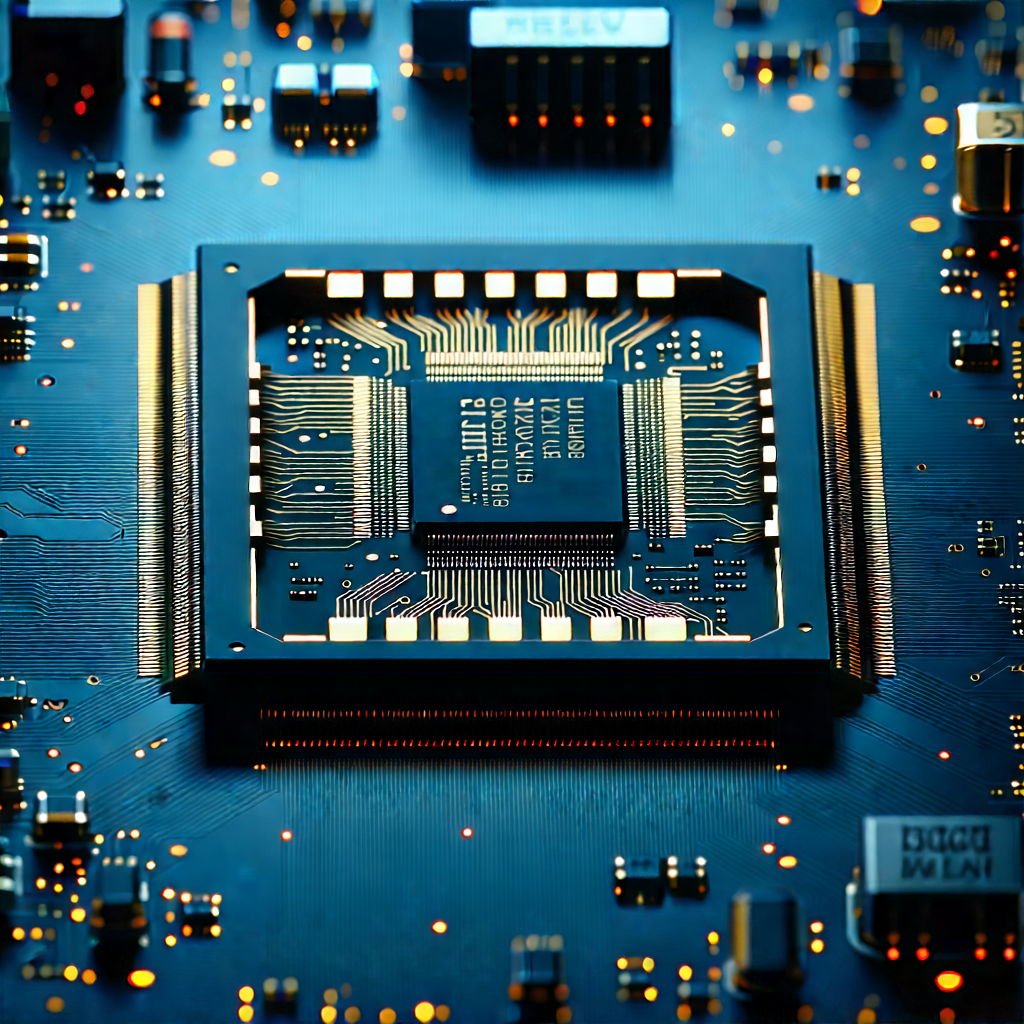 Close-up of microprocessor