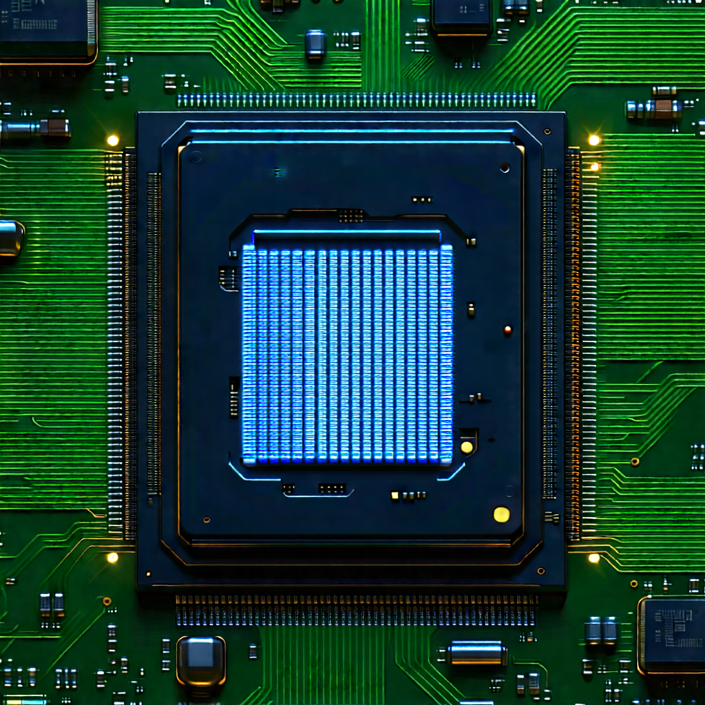 Close-up of microprocessor