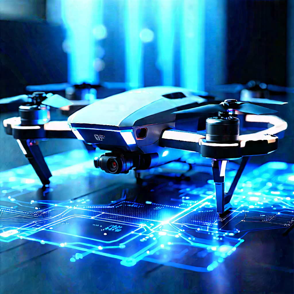 Drone With Holographic Display With Small Drone