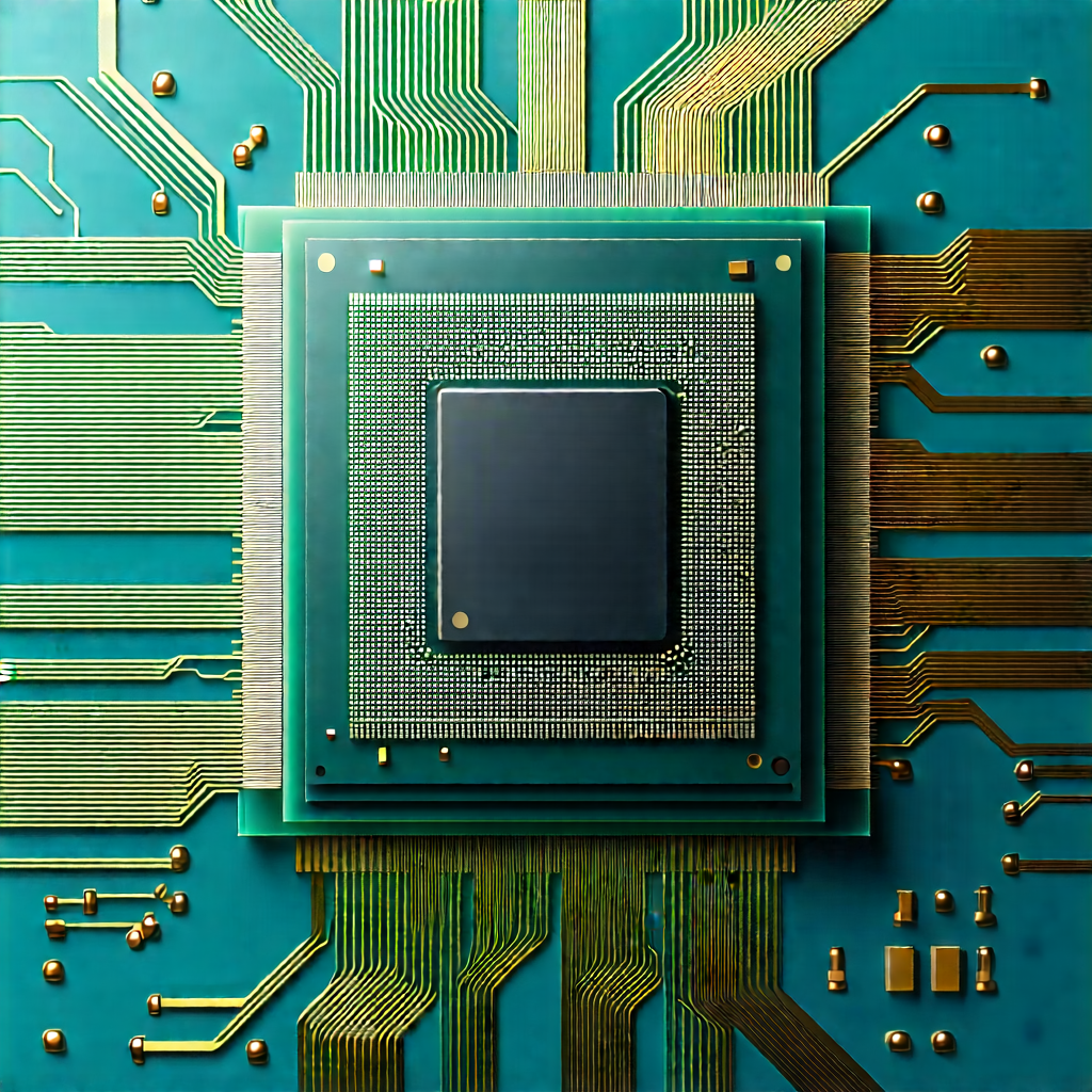 Close-up Of Microprocessor With Close-up Computer