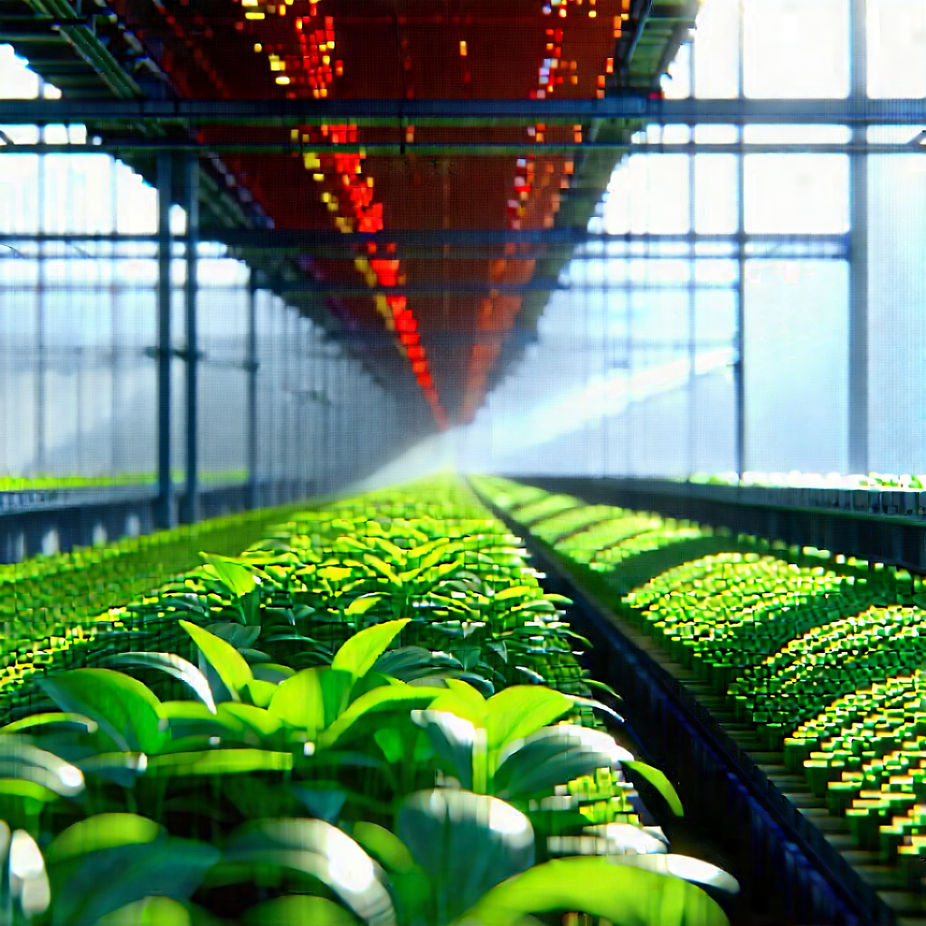 Agricultural technology in manufacturing facility