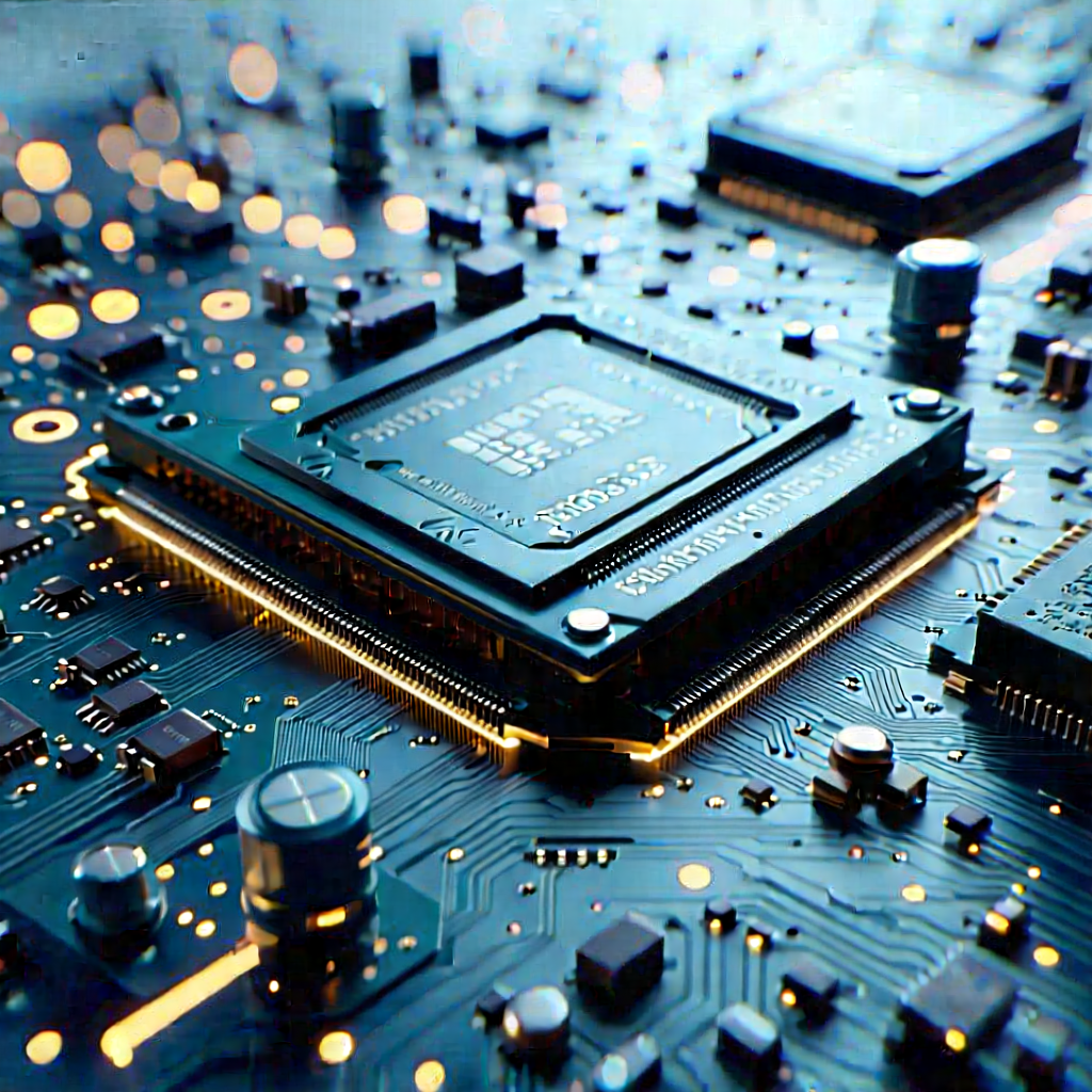 Close-up of electronic circuit
