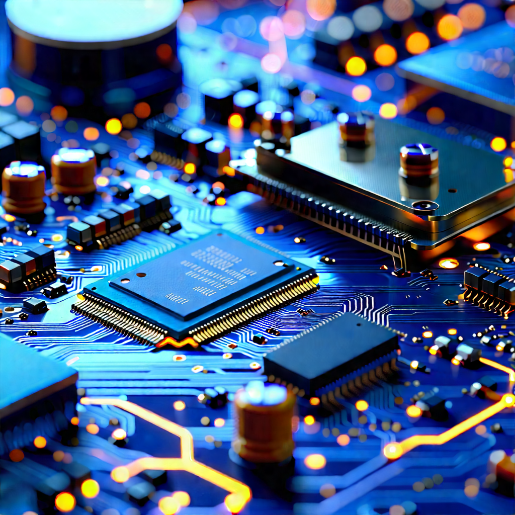 Close-up of electronic circuit
