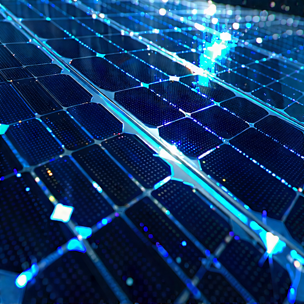 Solar panel with holographic projection