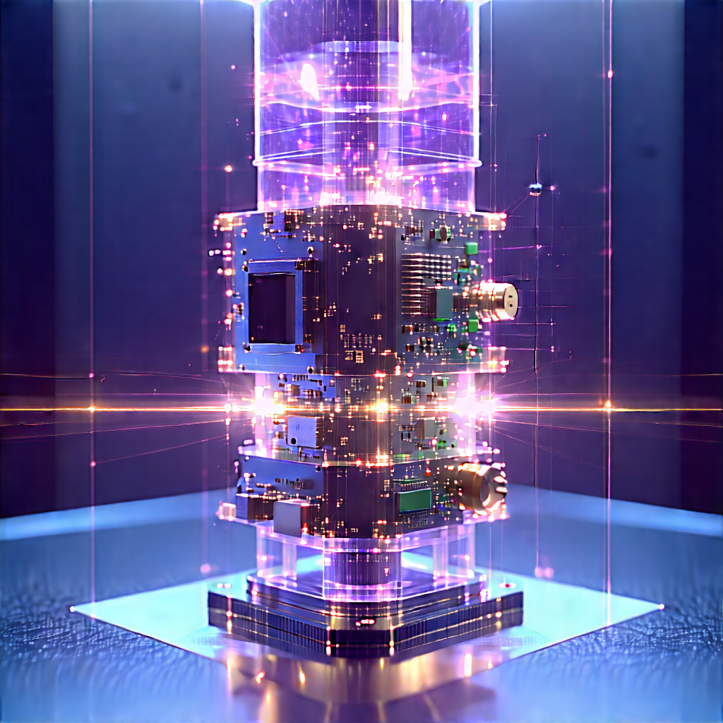 Quantum computer with laser scanning