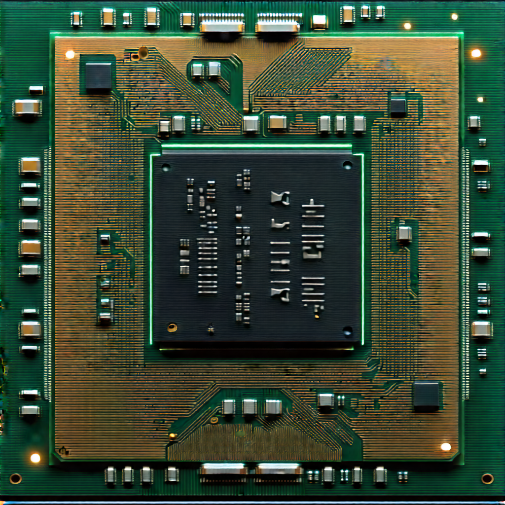 Close-up of microprocessor
